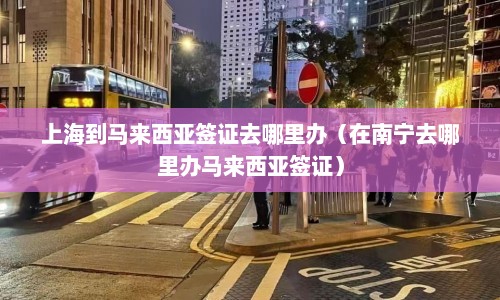 上海到马来西亚签证去哪里办（在南宁去哪里办马来西亚签证）  第1张