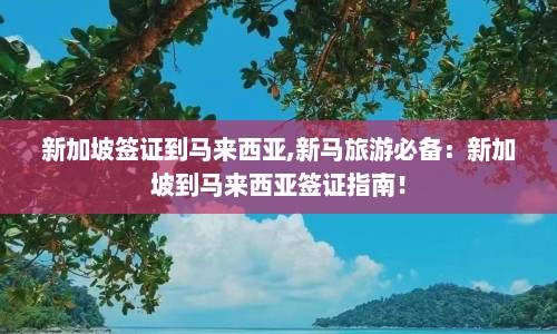 新加坡签证到马来西亚,新马旅游必备：新加坡到马来西亚签证指南！  第1张