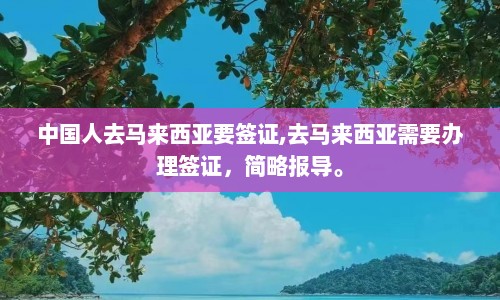 中国人去马来西亚要签证,去马来西亚需要办理签证，简略报导。  第1张