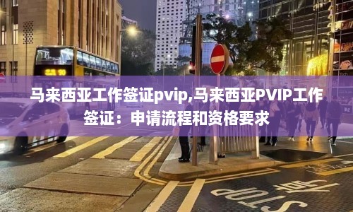 马来西亚工作签证pvip,马来西亚PVIP工作签证：申请流程和资格要求  第1张