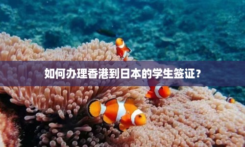 如何办理香港到日本的学生签证？  第1张