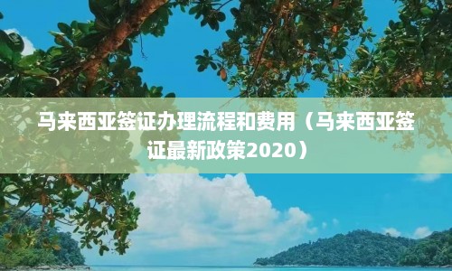 马来西亚签证办理流程和费用（马来西亚签证最新政策2020）  第1张