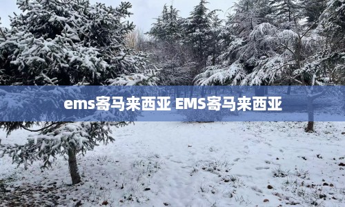 ems寄马来西亚 EMS寄马来西亚  第1张