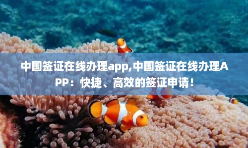 中国签证在线办理app,中国签证在线办理APP：快捷、高效的签证申请！  第1张