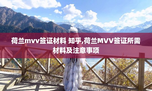 荷兰mvv签证材料 知乎,荷兰MVV签证所需材料及注意事项  第1张