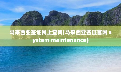 马来西亚签证网上查询(马来西亚签证官网 system maintenance)
