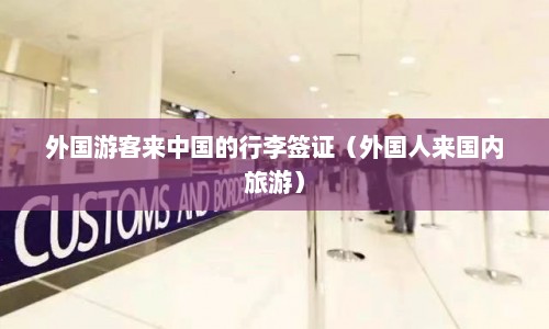外国游客来中国的行李签证（外国人来国内旅游）  第1张