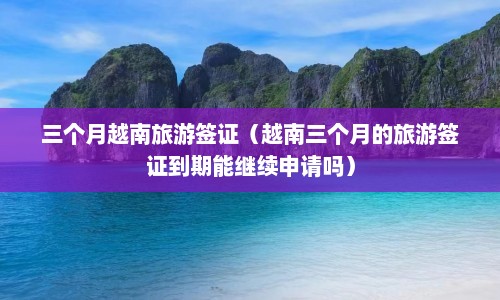 三个月越南旅游签证（越南三个月的旅游签证到期能继续申请吗）  第1张
