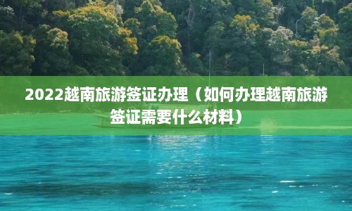 2022越南旅游签证办理（如何办理越南旅游签证需要什么材料）  第1张