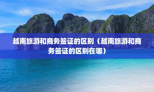 越南旅游和商务签证的区别（越南旅游和商务签证的区别在哪）  第1张