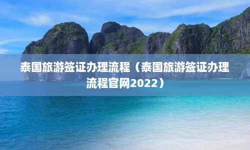 泰国旅游签证办理流程（泰国旅游签证办理流程官网2022）  第1张