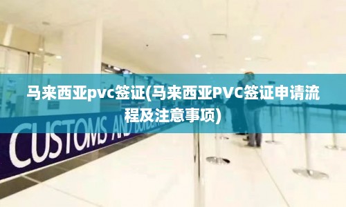 马来西亚pvc签证(马来西亚PVC签证申请流程及注意事项)  第1张